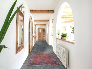 Handmade Wool Oushak Foyer Rug 3x5