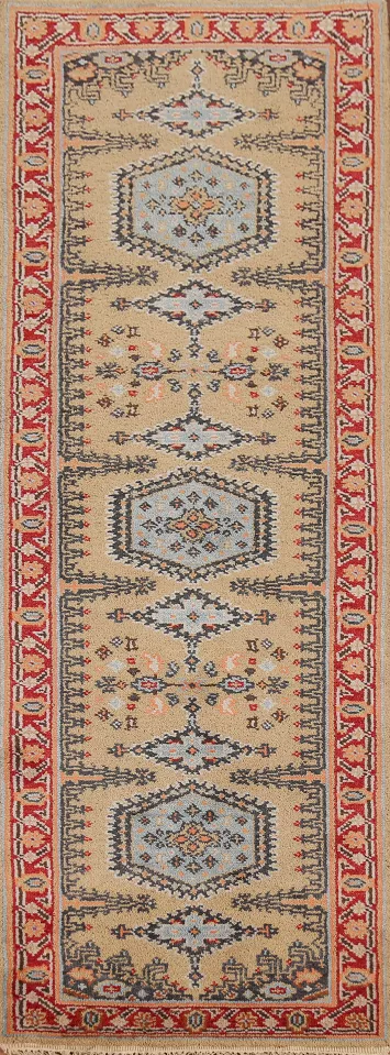 Handmade Wool Viss Oriental Runner Rug 3x8