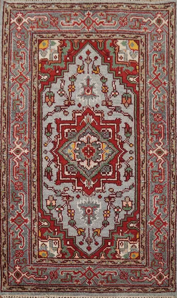 Handmade Wool Heriz Serapi Indian Accent Rug 3x5