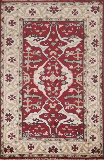 Handmade Wool Oushak Indian Accent Rug 4x6