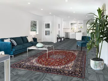 Traditional Red Mashad Turkish Area Rug 6x9