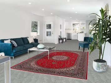 Traditional Floral Red Kashmar Turkish Area Rug 6x10