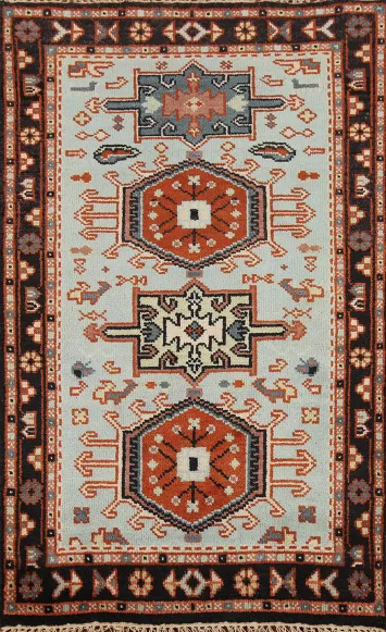Handmade Wool Khotan Indian Foyer Rug 3x5
