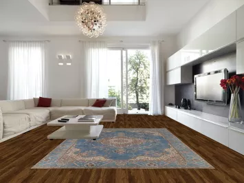 Blue Handmade Floral Tabriz Persian Area Rug 10x13