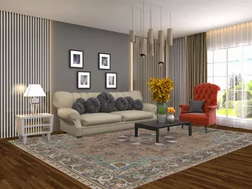 Vintage Brown Tabriz Persian Living Room Area Rug 8x11