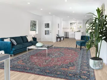 Traditional Floral Mashad Persian Area Rug 8x11