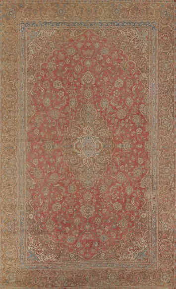 Traditional Floral Mashad Persian Area Rug 9x14