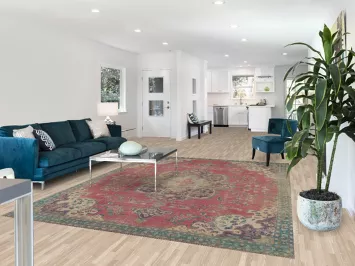 Handmade Pink Tabriz Persian Area Rug 7x10