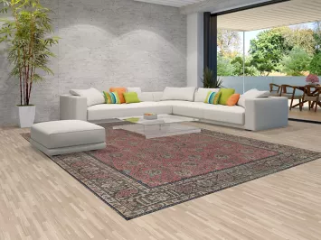 All-Over Floral Pink Tabriz Persian Area Rug 10x13