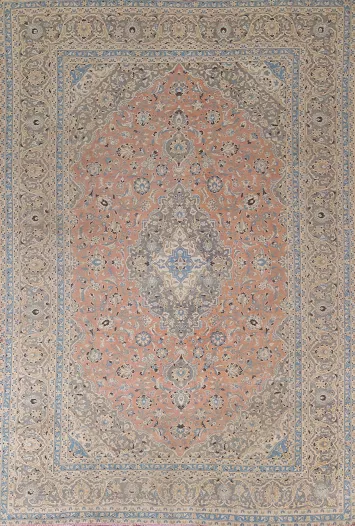 Traditional Pink Mashad Persian Area Rug 8x12
