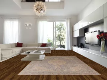 Geometric Wool Vintage Tabriz Persian Area Rug 10x13