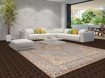 Traditional Gray Tabriz Persian Area Rug 10x13