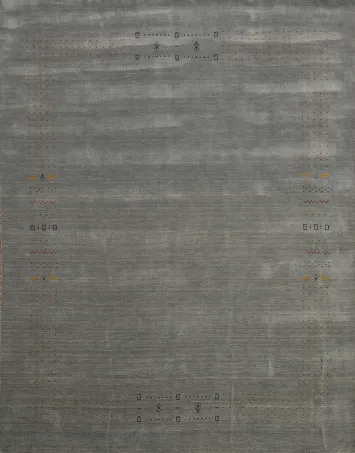 Handmade Gray Wool Gabbeh Oriental Area Rug 8x10