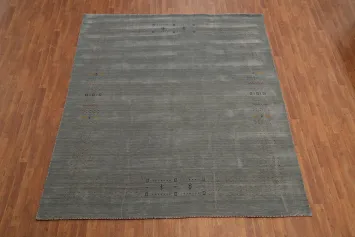Handmade Gray Wool Gabbeh Oriental Area Rug 8x10