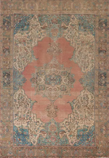Vintage Wool Tabriz Persian Area Rug 8x12