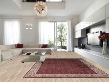 All-Over Floral Red Qum Traditional Area Rug 10x13