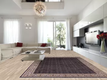 All-Over Floral Blue Qum Living Room Rug 10x13