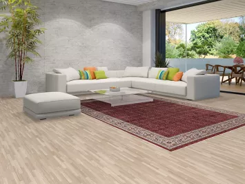 All-Over Red Floral Silk Qum Turkish Area Rug 8x11