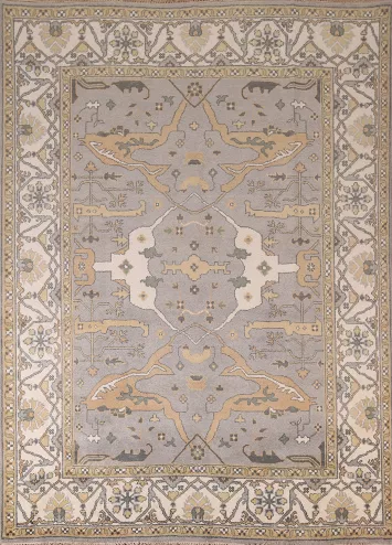 Handmade Gray Oushak Indian Area Rug 8x10
