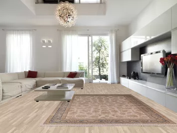 All-Over Floral Qum Living Room Area Rug 7x10