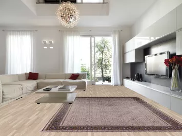 All-Over Floral Silk Qum Turkish Area Rug 10x13