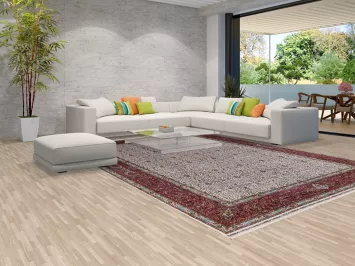 Traditional Floral Silk Turkish Qum Living Room Rug 8x11