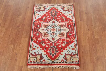 Geometric Red Kazak Indian Accent Rug 2x3