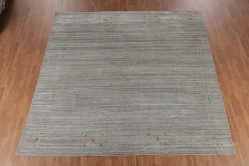 Wool Gabbeh Indian Square Area Rug 10x10