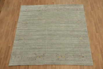 Tribal Gabbeh Square Indian Area Rug 8x8