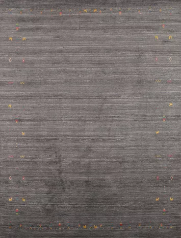 Handmade Gray Gabbeh Oriental Area Rug 8x10
