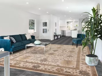 All-Over Handmade Wool Oushak Indian Area Rug 9x12