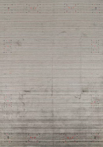 Striped Wool Gabbeh Indian Area Rug 9x12