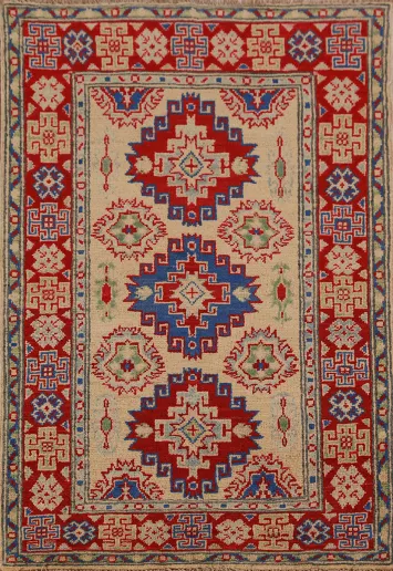 Kazak Handmade Wool Accent Rug 3x4