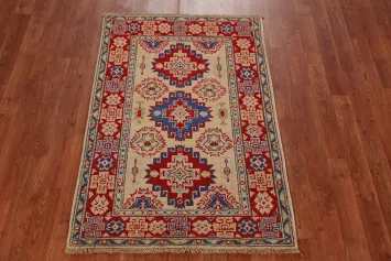 Kazak Handmade Wool Accent Rug 3x4