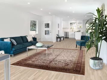 Traditional Floral Silk Qum Living Room Area Rug 6x10