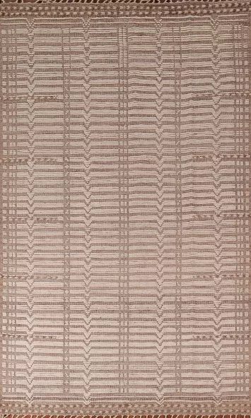 Striped Wool Moroccan Modern Area Rug 6x10