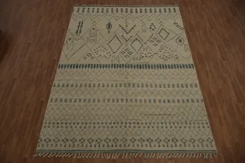 Handmade Wool Trellis Moroccan Area Rug 9x13