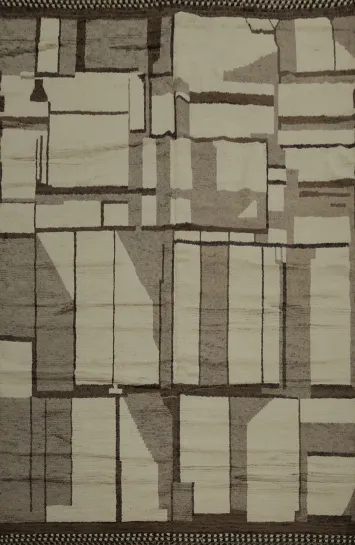 Geometric Moroccan Area Rug 9x12 with Neutral Tones for Modern Spaces