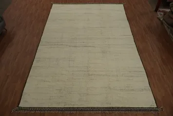 Elegant Minimalist Moroccan Large Rug 12x19 with Subtle Earthy Tones