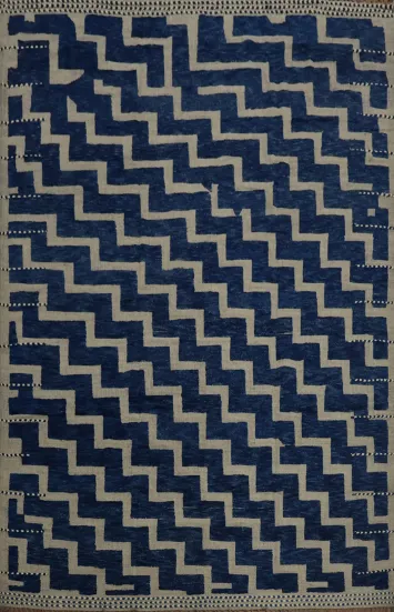 Blue Geometric Moroccan Modern Large Rug 12x16