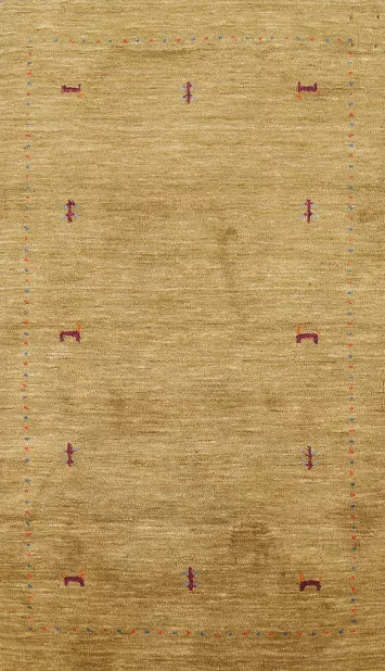 Tribal Wool Gabbeh Indian Accent Rug 3x5