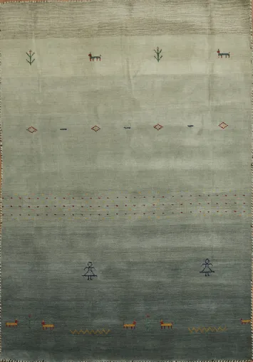 Tribal Wool Handmade Gabbeh Oriental Rug 4x6