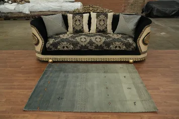 Tribal Wool Handmade Gabbeh Oriental Rug 4x6