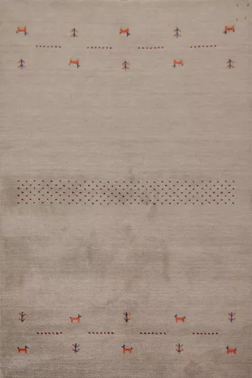 Little Animals Design Gabbeh Indian Accent Rug 5x7