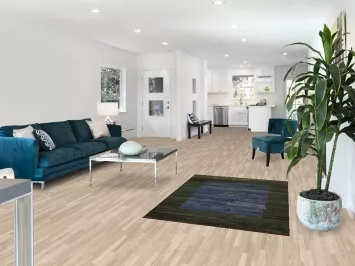 Blue & Green Striped Gabbeh Persian Rug 4x5