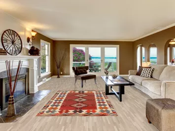 Flat Pile Wool Vegetable Dye Kilim Qashqai Persian Rug 5x8