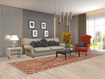 Vegetable Dye Kilim Persian Runner Rug 4x12