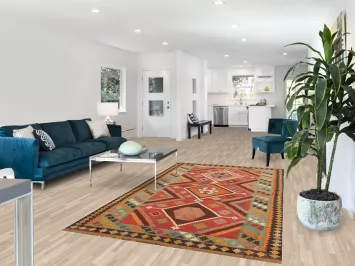 Vegetable Dye Kilim Qashqai Persian Area Rug 5x9