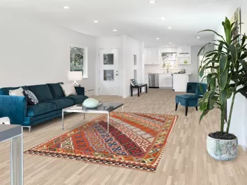 Reversible Wool Kilim Qashqai Vegetable Dye Persian Rug 5x9