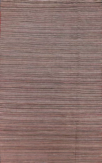 All-Over Striped Kilim Persian Area Rug 7x11